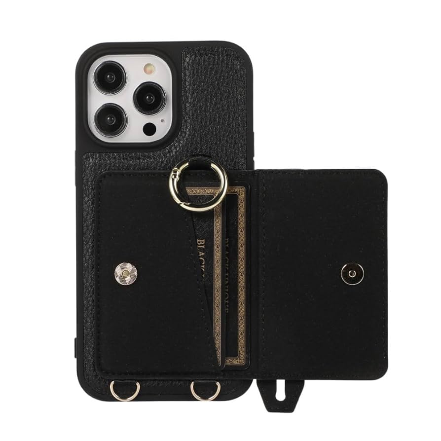 Amazon.co.jp: クロスボディリストストラップレザー電話ケース