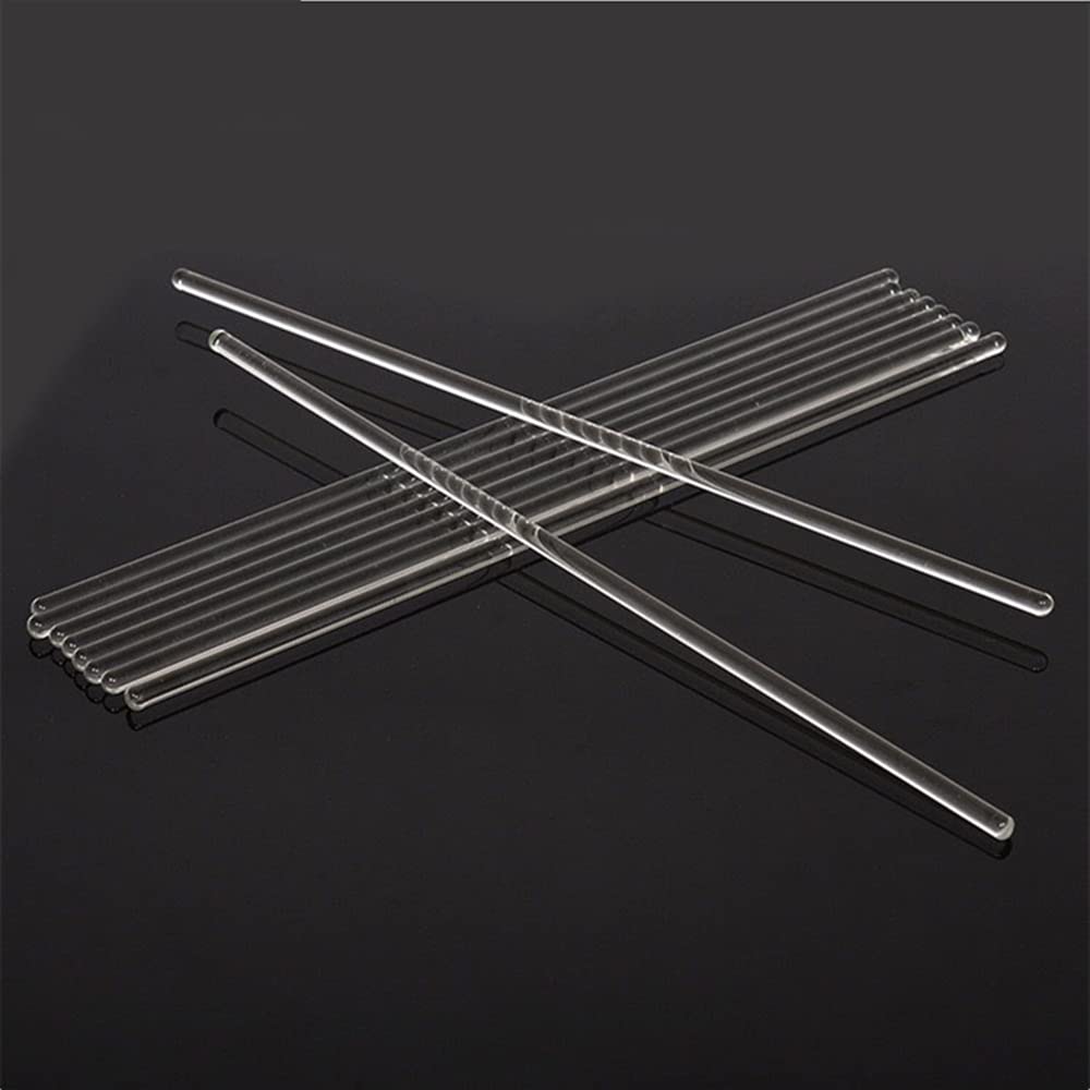 5pcs 10pcs Lab Glass Stirring Rods Borosilicate Stirrer for Chemistry Lab (Size : 8x200mm 5pcs)