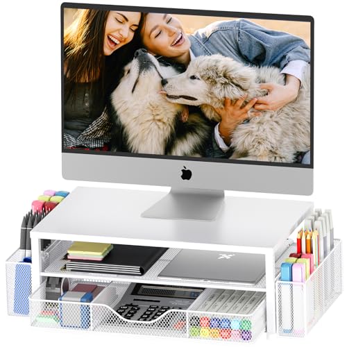 Desk Organizers and Accessories, 2-Tier Computer Monitor Stand fo...