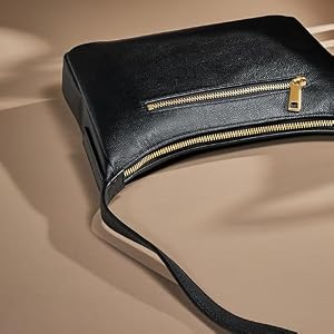 Fossil Women's Cecilia Large Crossbody Bag – Genuine Leather, 11.5"L X 9.25"H, Adjustable Strap, Front Zipper Pocket – Stylish & Functional Everyday Bag