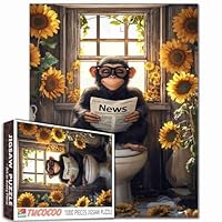 Tucocoo Puzzle Gatto Che Nuota 1000 Pezzi | Forma Unica Carina, Decorazione Casa 70x50 Cm, Divertente Regalo