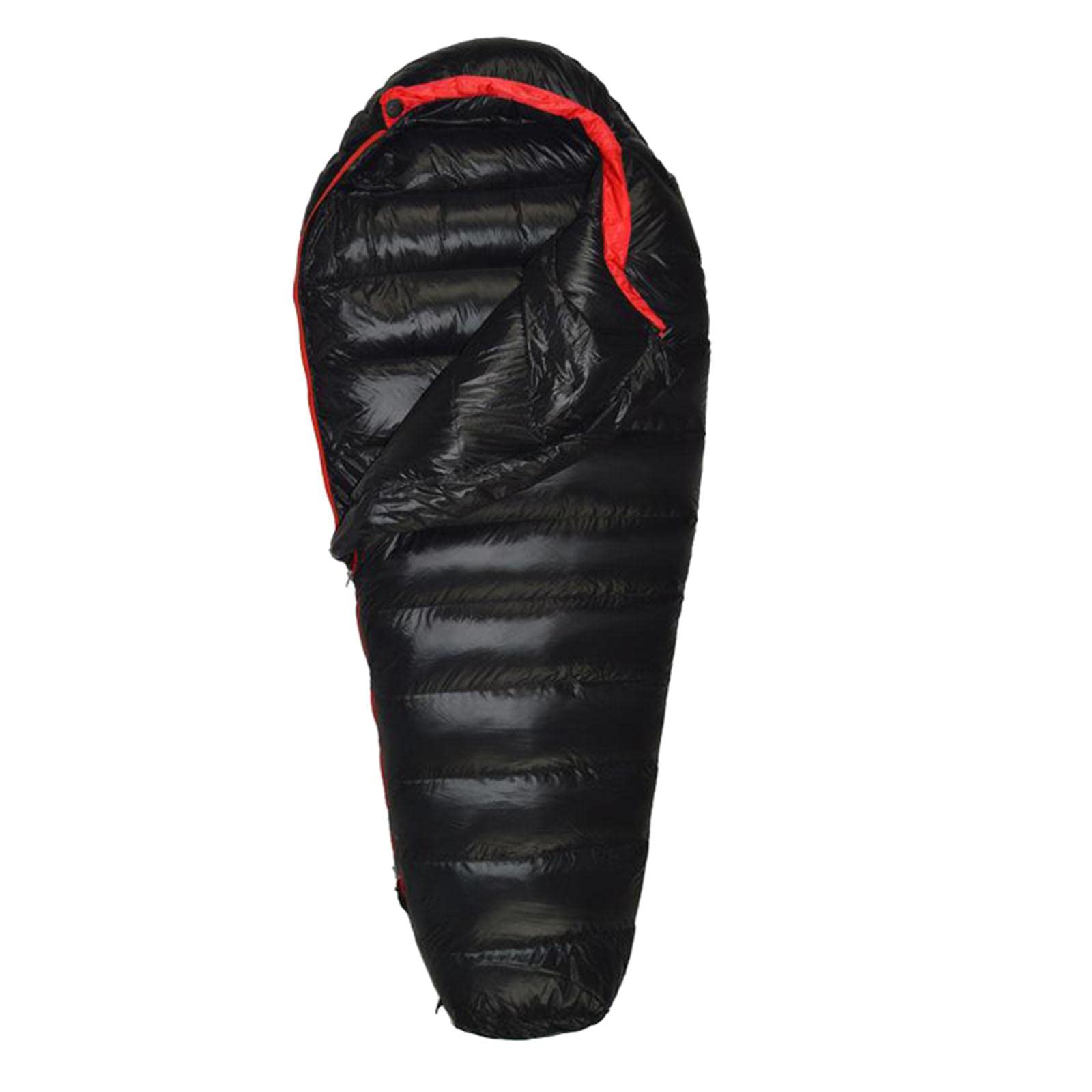Duck Down Sleep Bag Thermal Mummy Sleeping Bag Camping Hiking Black 400g-image-10