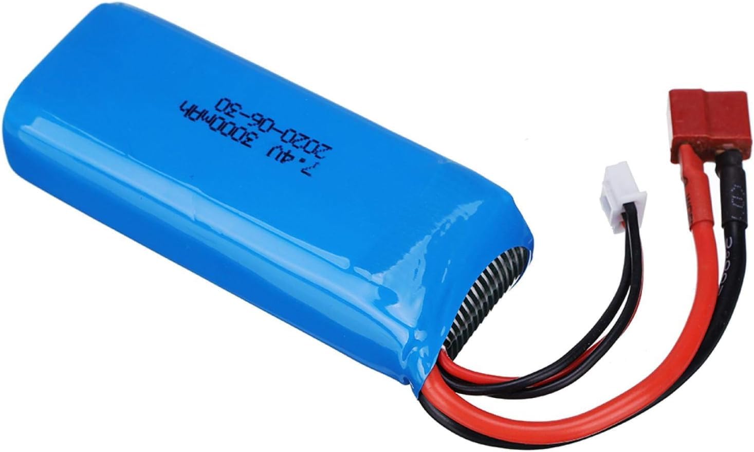 YUNIQUE GREEN-CLEAN-POWER Akumulator Lipo 7,4 V 3000 mAh 2S z wtyczką T Plug - kompatybilny z samochodem RC Wltoys 144001 1/14 RC - wysokiej wydajności zamiennik dla modeli sterowanych radiowo