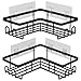 Diwoker Estanteria Baño sin Taladro, Estante Rinconera Ducha con Adhesivo, Baldas Baño Organizador Ducha, Accesorios Ducha (Negro, 2 Cesta)