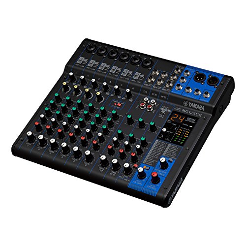 Yamaha MG12XUK Mezclador compacto (versión con potenciómetros) – Mezclador compacto de 12 canales, efectos SPX, funciones de audio USB y preamplificadores de micro D-PRE