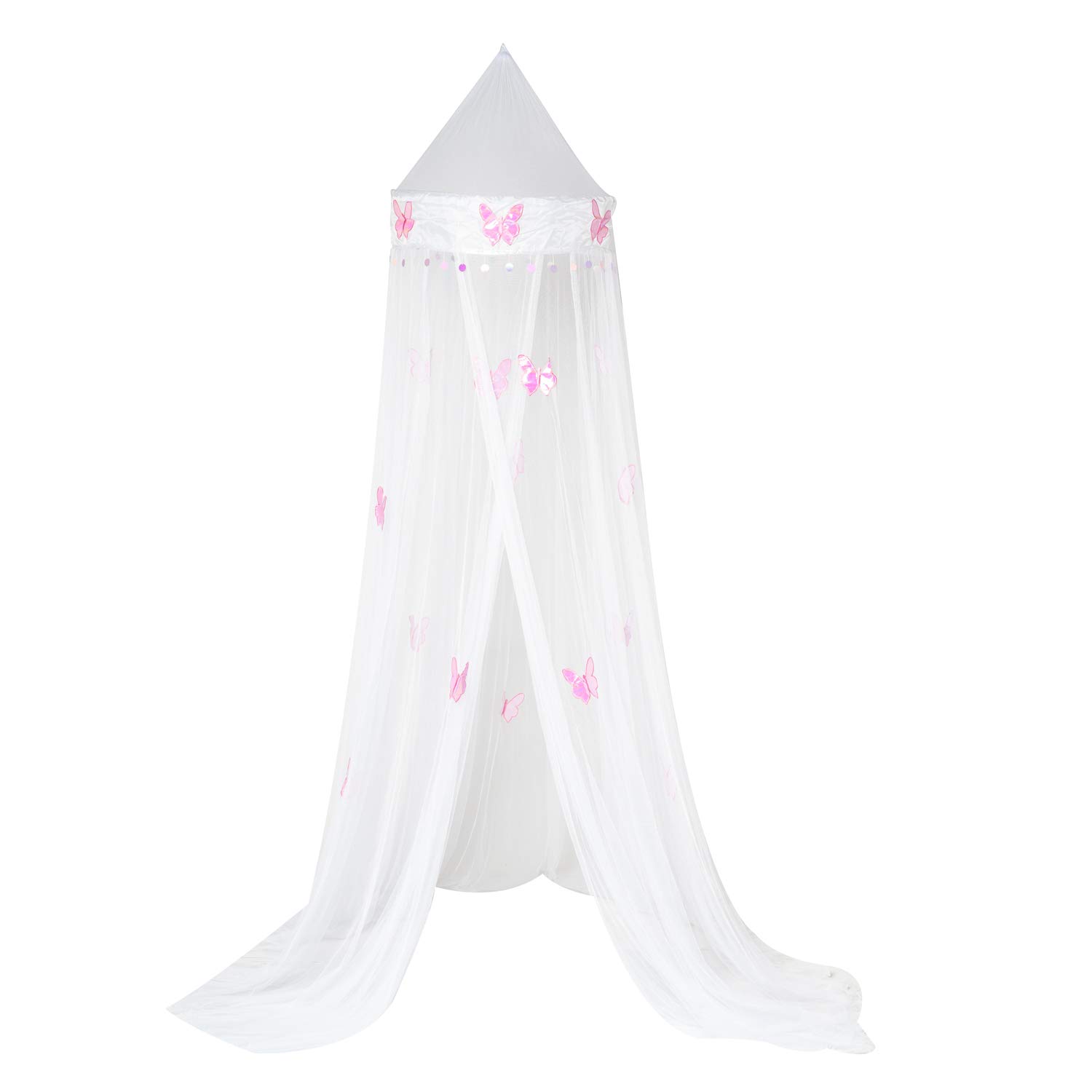 Buy OctoRose Butterfly Round Hoop Bed Canopy White Hanging Canopy Bed