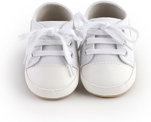 Unisex-Sneaker für Babys, Mädchen, Jungen, Leinen, Low-Top-Sneaker, Neugeborene, rutschfest, weiche Sohle, atmungsaktives Schuh - 3