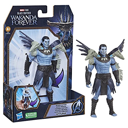 Marvel Figurine d'action Inspirée du Film Studios Black Panther: Wakanda Forever, Action de Requin, Jouet pour Enfants et Filles à partir de 4 Ans