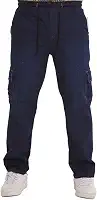 Calça Cargo Larga Masculina Skate Elástico Cintura