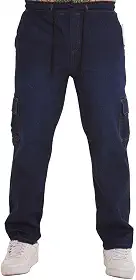 Calça Cargo Larga Masculina Skate Elástico Cintura