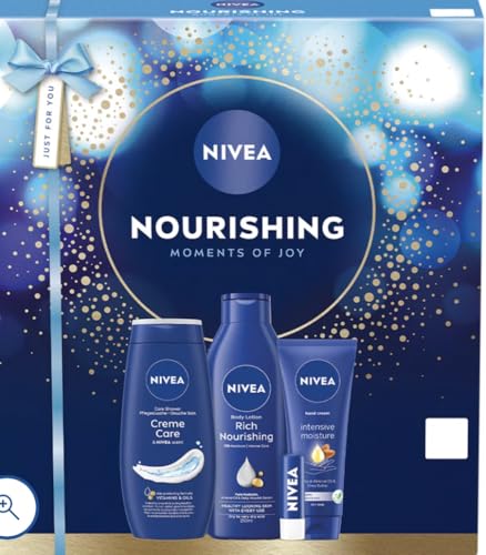 NIVEA Nourishing Moments of Joy Gift Set Creme Care Shower Gel Rich Nourishing Body Lotion Intensive Moisture Hand Cream Skincare Collection Pack