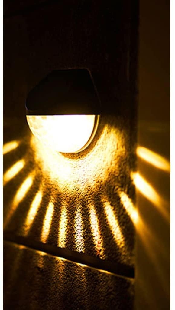 VUIKLCty Landscape spotlights solar Waterproof solar wall light for courtyard balcony Home villa decoration wall washer lamp Fengling spot(Warm light*1)