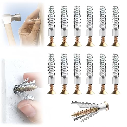 Tree-Shaped Steel Hollow Wall Anchors with Screws, Loose Hinge Hole