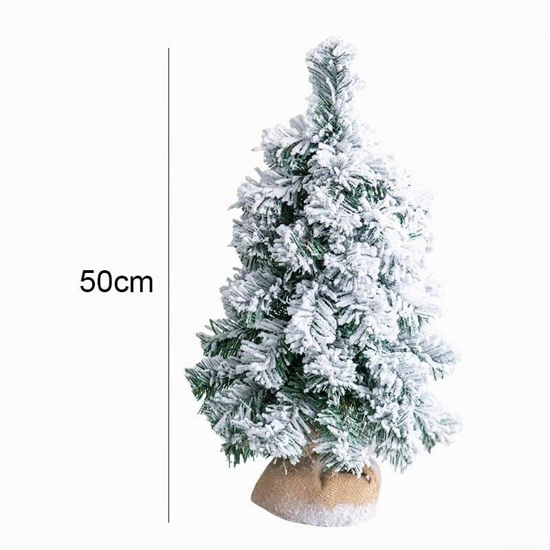 Petit sapin de Noël enneigé de 50 cm, décoration de table pour cheminée, rebord de fenêtre, décoration d'intérieur