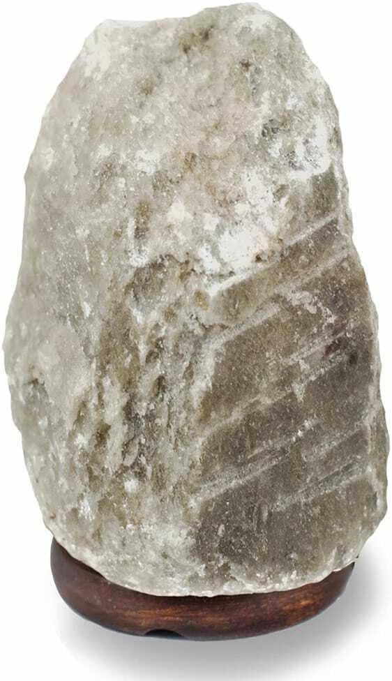 ARA CHOICE Himalayan Salt Lamps 4-6 KG - The Original Natural Himalayan Salt Lamps - Lamp with Wooden Base - Salt Rock Lamp for Bedside Lamps, Home Décor, and Night Light & Gifts (Grey)