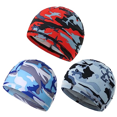 Image of TRQWH Welding Cap Camo Helmet Liner Breathable Cooling Welders Caps Sweat Absorption Welding Accessories with Elastic 3 Pcs