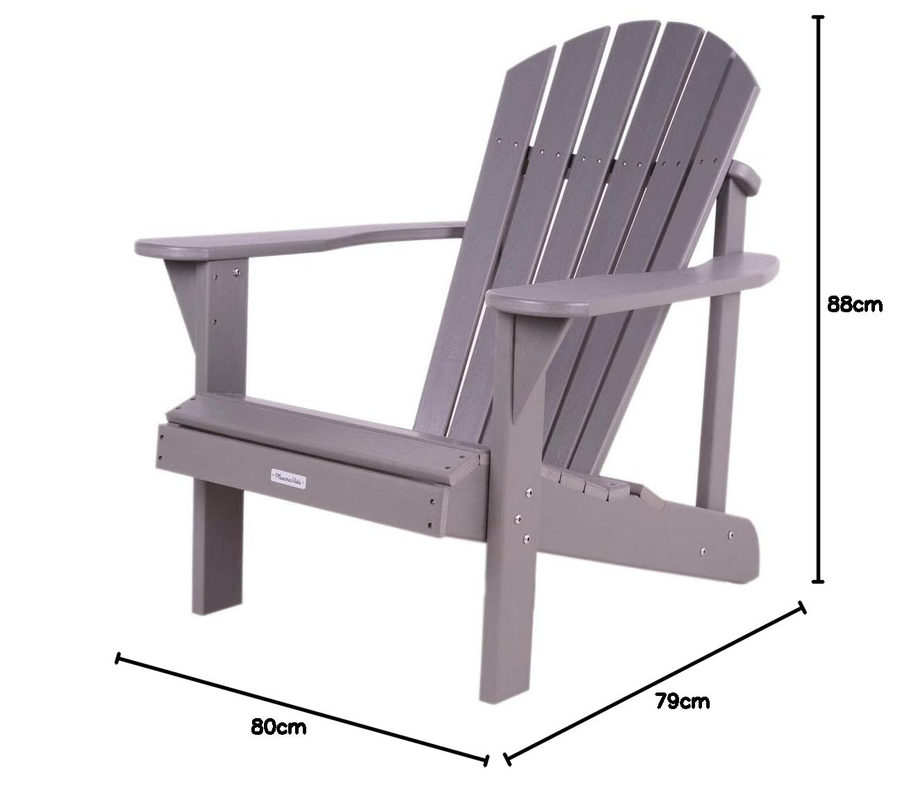 MaximaVida Adirondack Gartenstuhl Montreal grau aus Kunststoff- the original