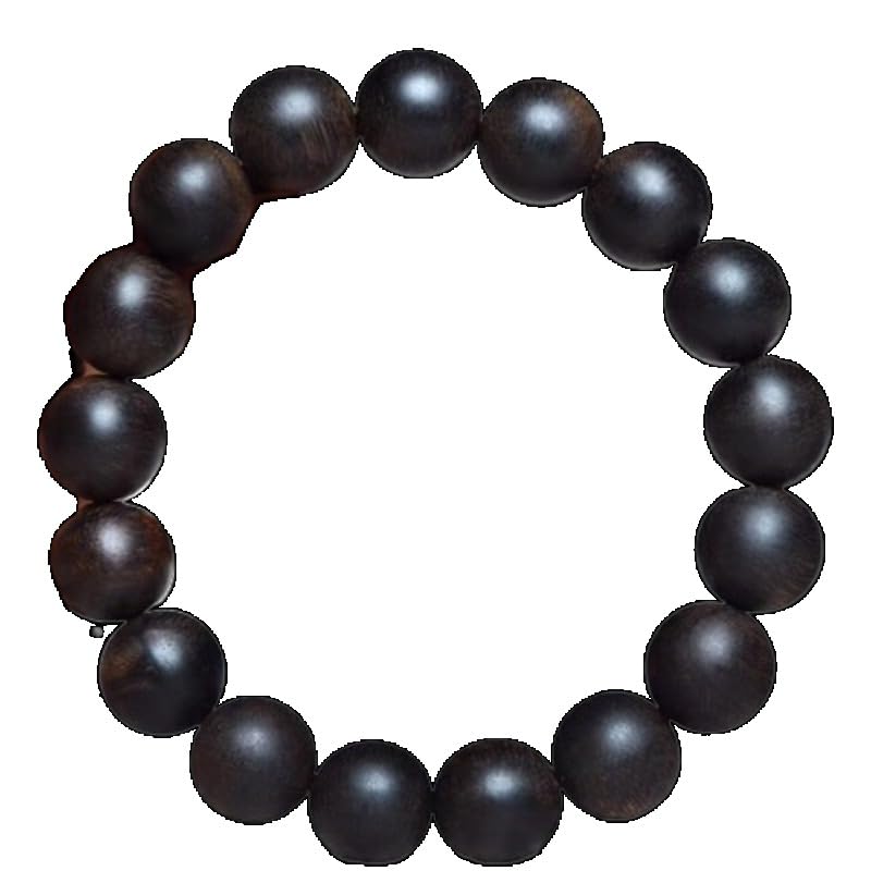 Perles de Bois d'agar vietnamien authentique, bracelet bouddhiste unisexe en vieux bois de qualité