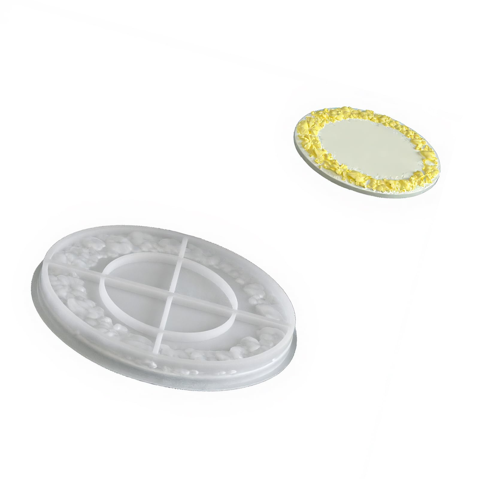 Food Grade Silicone Embossed Edges Dishwasher Safe Flexible Designs Multipurpose Use Home Catering Event Silicone Embossed Serving Tray