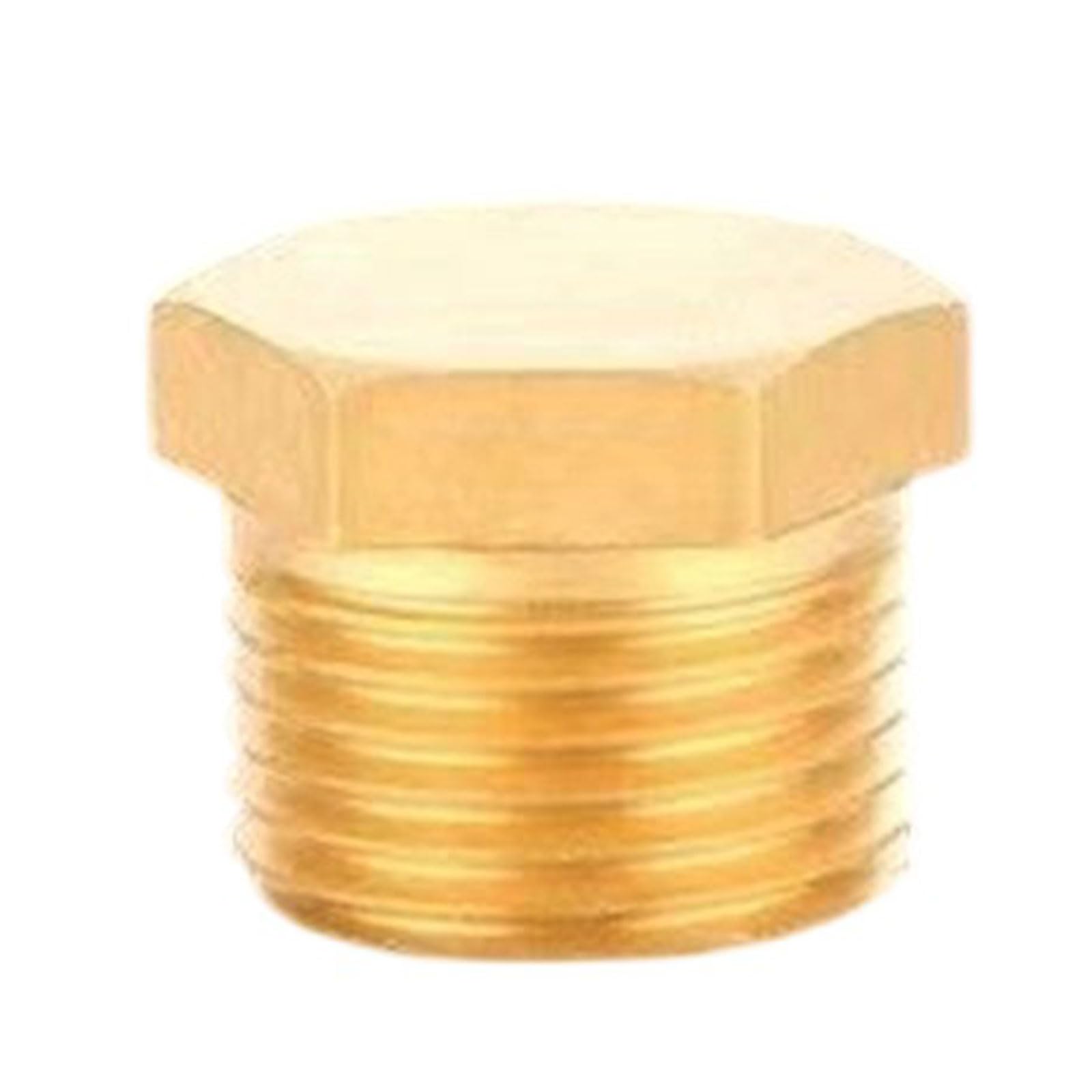Msioytog Men's 1/4 Brass Hexagonal End Caps Plug Pipe Plumbing Fitting Adapters Thread Coupler Connector Universals Pipe Fitting Plumbing Adapters