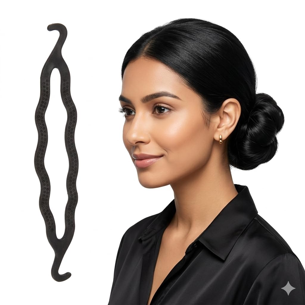 DazzleDiva 1Pc Styling Clip Bun Maker Hair Bun & Puff Maker for Women & Girls - Hairstyle Accessories for Buns, Juda, French Twists & Updos - Modern Bun, Hair Bump Up & Puff Clips & Styling Tools 1Pc-image-43