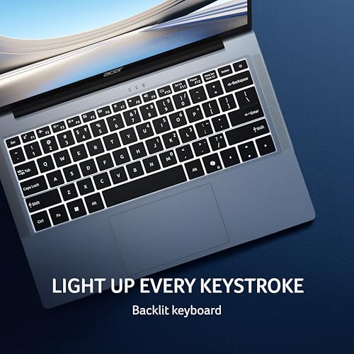 Image of acer Aspire 14, Intel Core i5-13500H Processors, 16 GB, 512 GB, WUXGA IPS, 14 inch /35.56 cm, Windows 11 Home, MS Office, Pure Silver, 1.44 kg, AS14H-53, Thin and Light Laptop