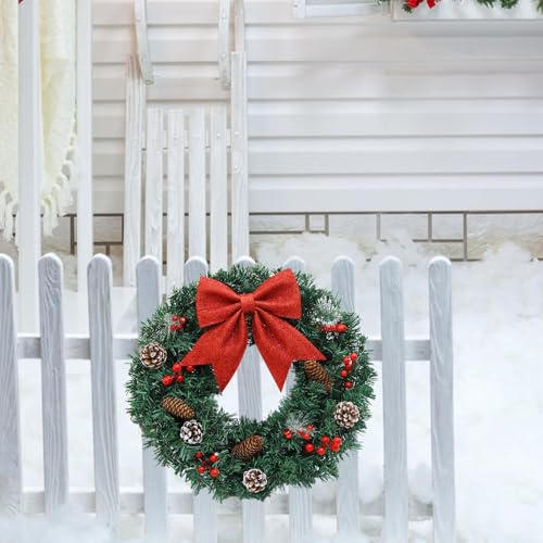 Couronne de Noël résistante aux intempéries et décoration saisonnière durable
