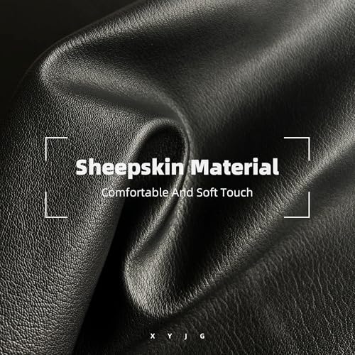 Image of Lambskin Leather Shoulder Strap Pad for Designer Trendy Bags,Detachable Replacement Pressure Relief Cover for Women Tote Bag Handbag Purse Backpack【Black,Silvery Studs】