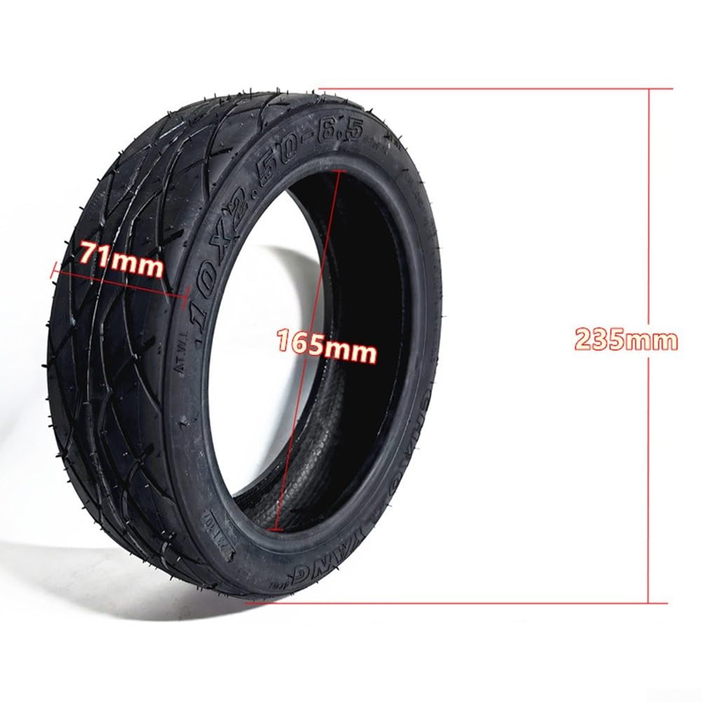 Electric Scooter Tire, 10x2.50-6.5 Tubeless Tyre 10 Inch Electric Scooter Tire Replacement Wheels