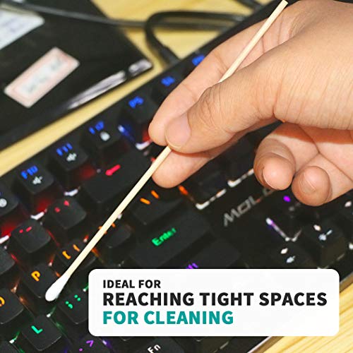 200 pcs count 634 inch long cotton swabs with wooden handles cotton tipped applicator cleaning with wood handle for oil makeup gun applicators eye ears eyeshadow brush and remover tool