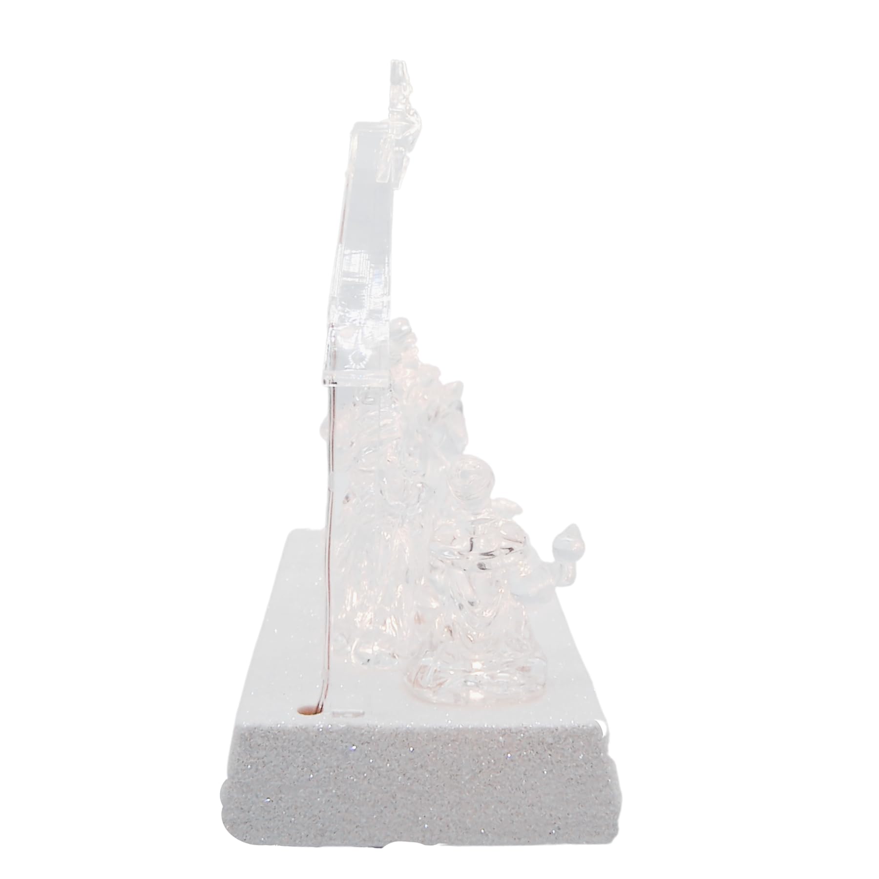 Wowser Figurine de crèche lumineuse sous une étoile - Décoration saisonnière autonome - Décoration de Noël religieuse - 19,1 cm