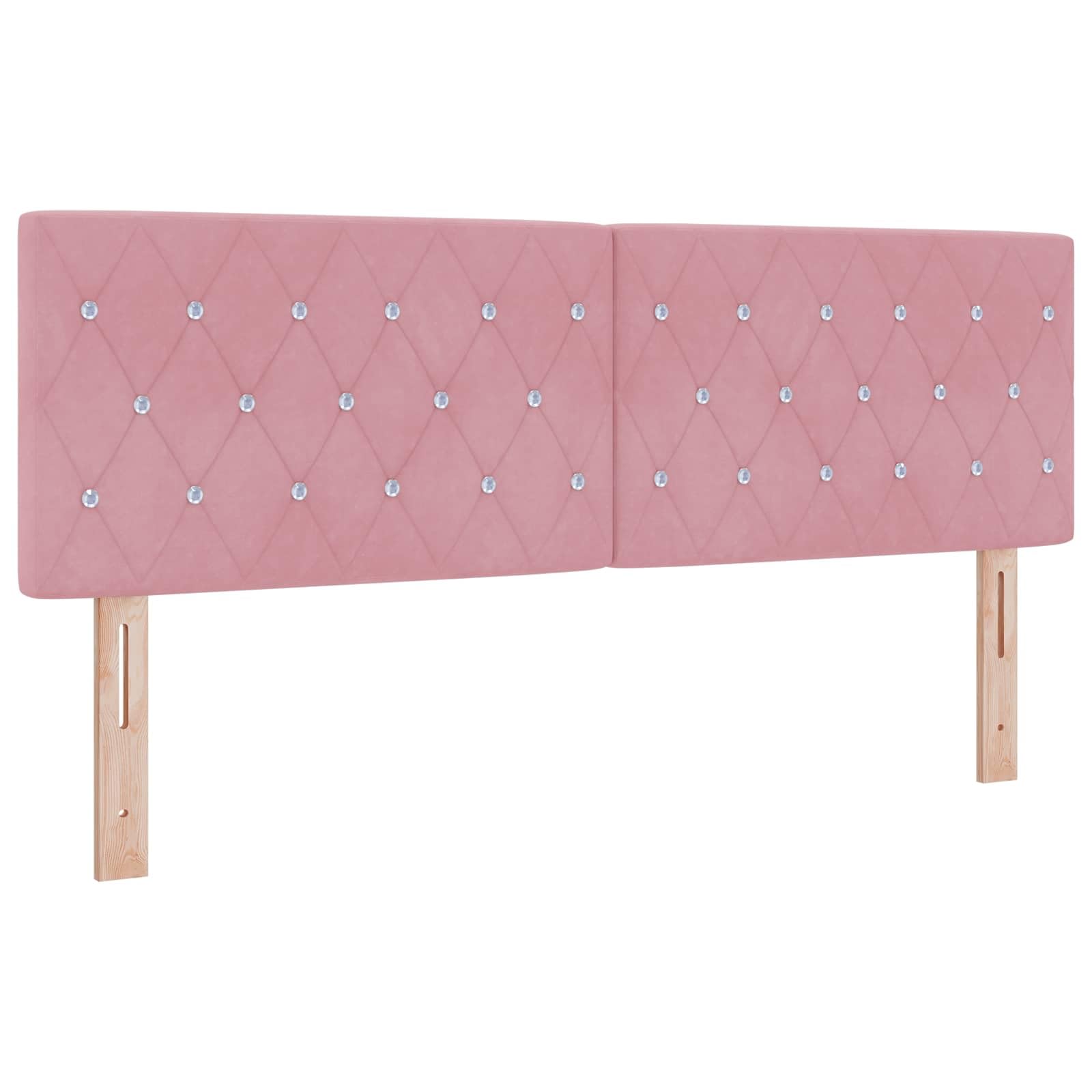 vidaXL Letto box spring con materasso Rosa 160 x 200 cm Velluto