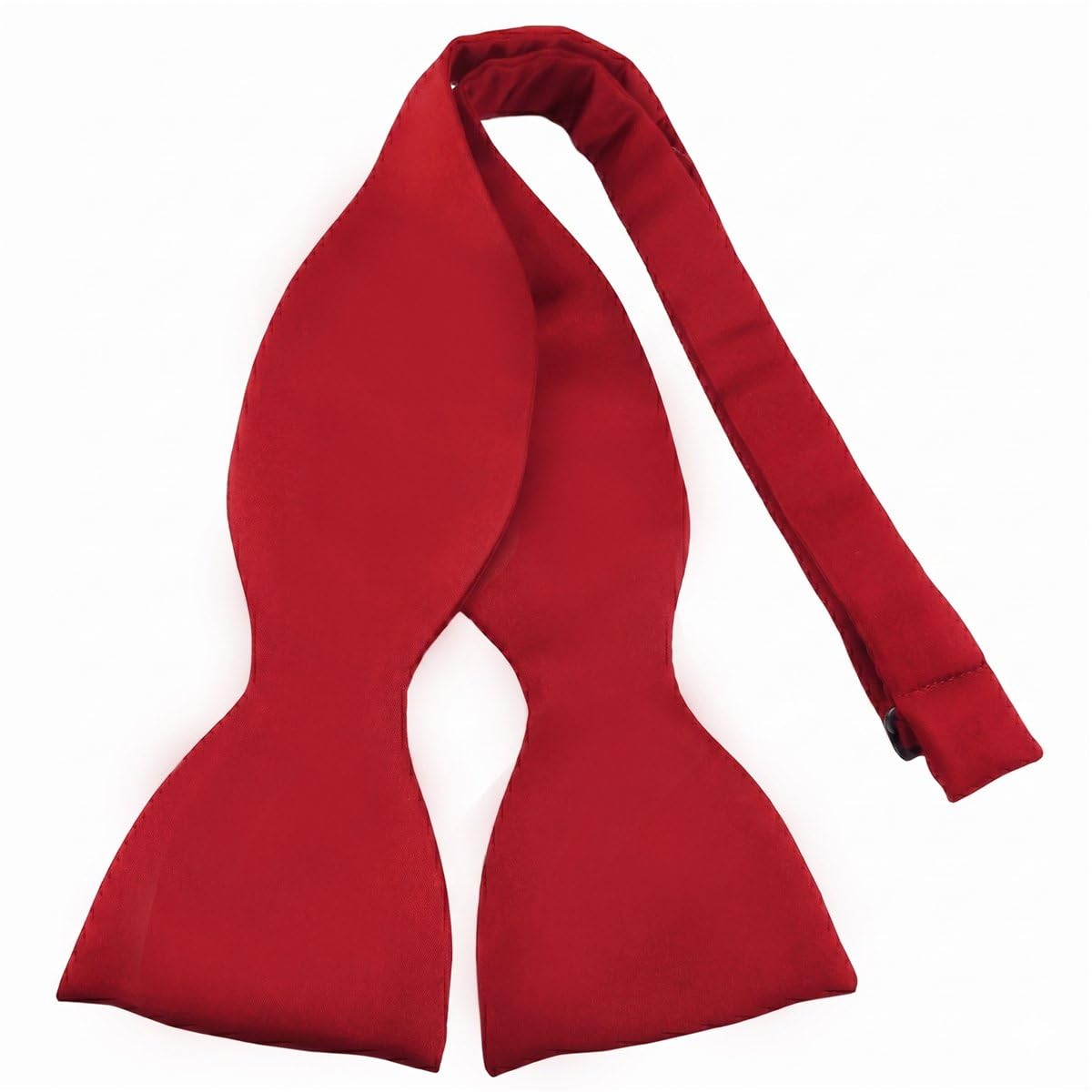 TigerTie red - bow tie from pure silk, color red self-bow-tie, silk bow tie + Gift box with manual