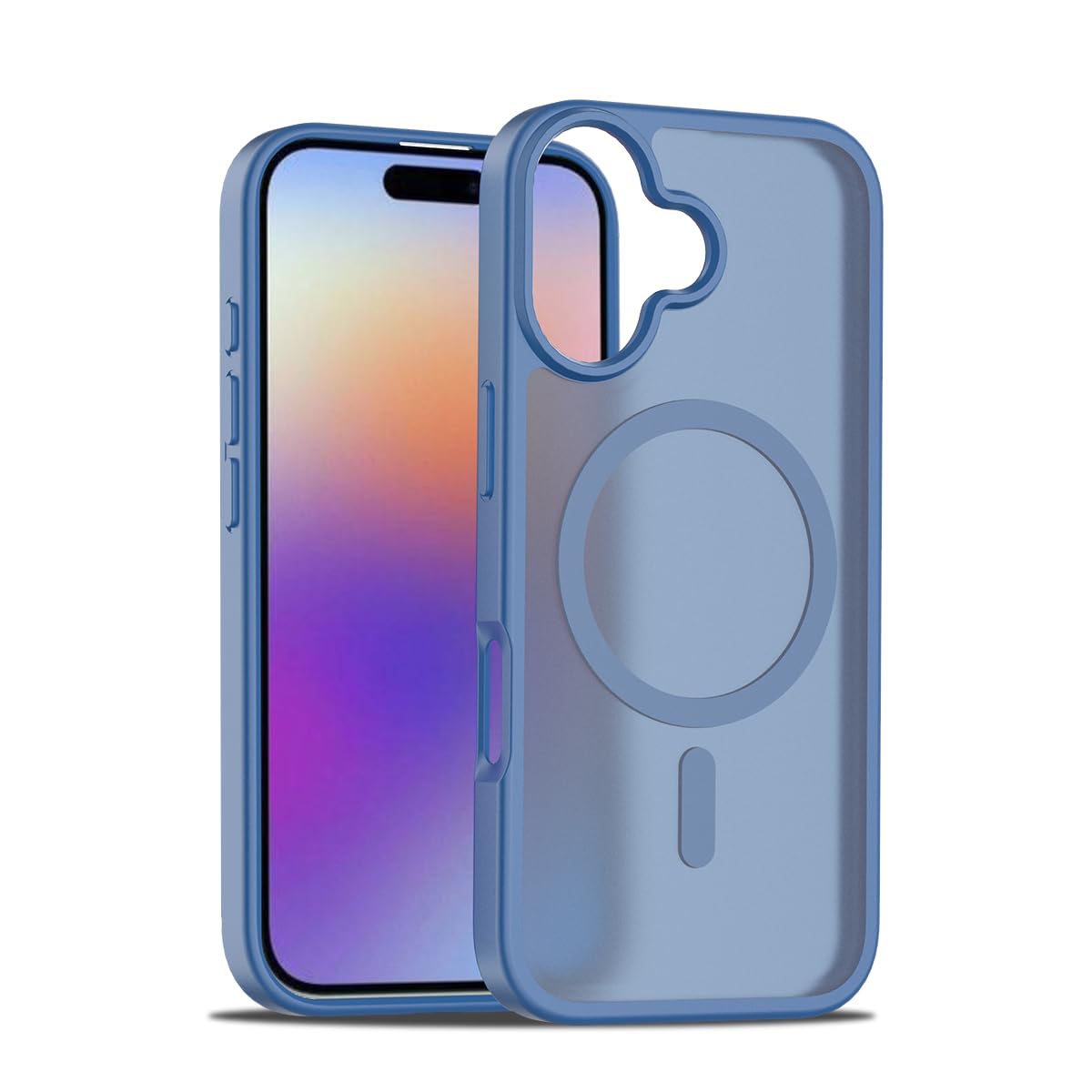 Custodia Magnetica Per IPhone 17 6.3 Pollici, Compatibile Con MagSafe, Posteriore Opaca E Antigraffio, Blu Scuro