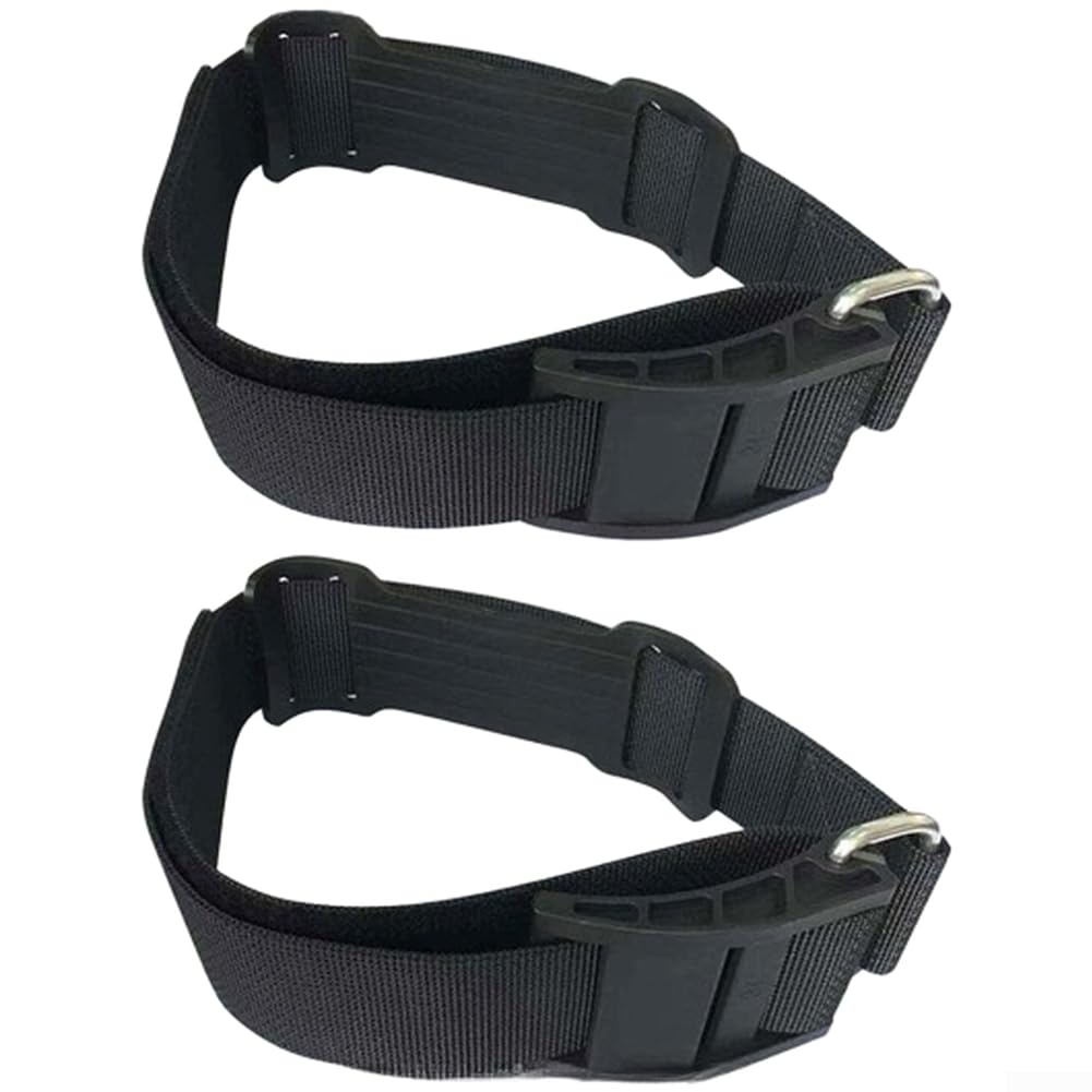 Sangle de bouteille de plongée en nylon pour cylindre de 12 l (18,5 cm), antidérapant avec rembourrage, pliable jusqu'à 30 cm, fixation sûre pour la plongée sportive (2 pièces)