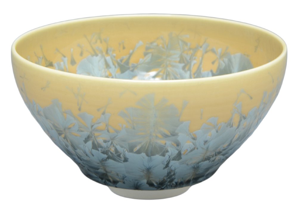 Amazon｜京焼 清水焼 陶あん窯 抹茶碗 花結晶(灰青) kta537｜抹茶碗
