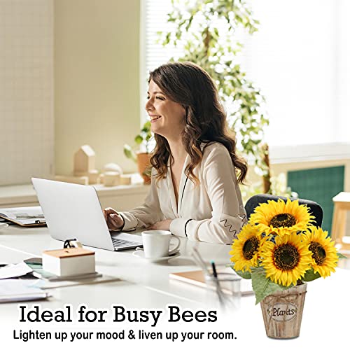 Girasoli Finti, Fiori Finti con Vasi, Piante