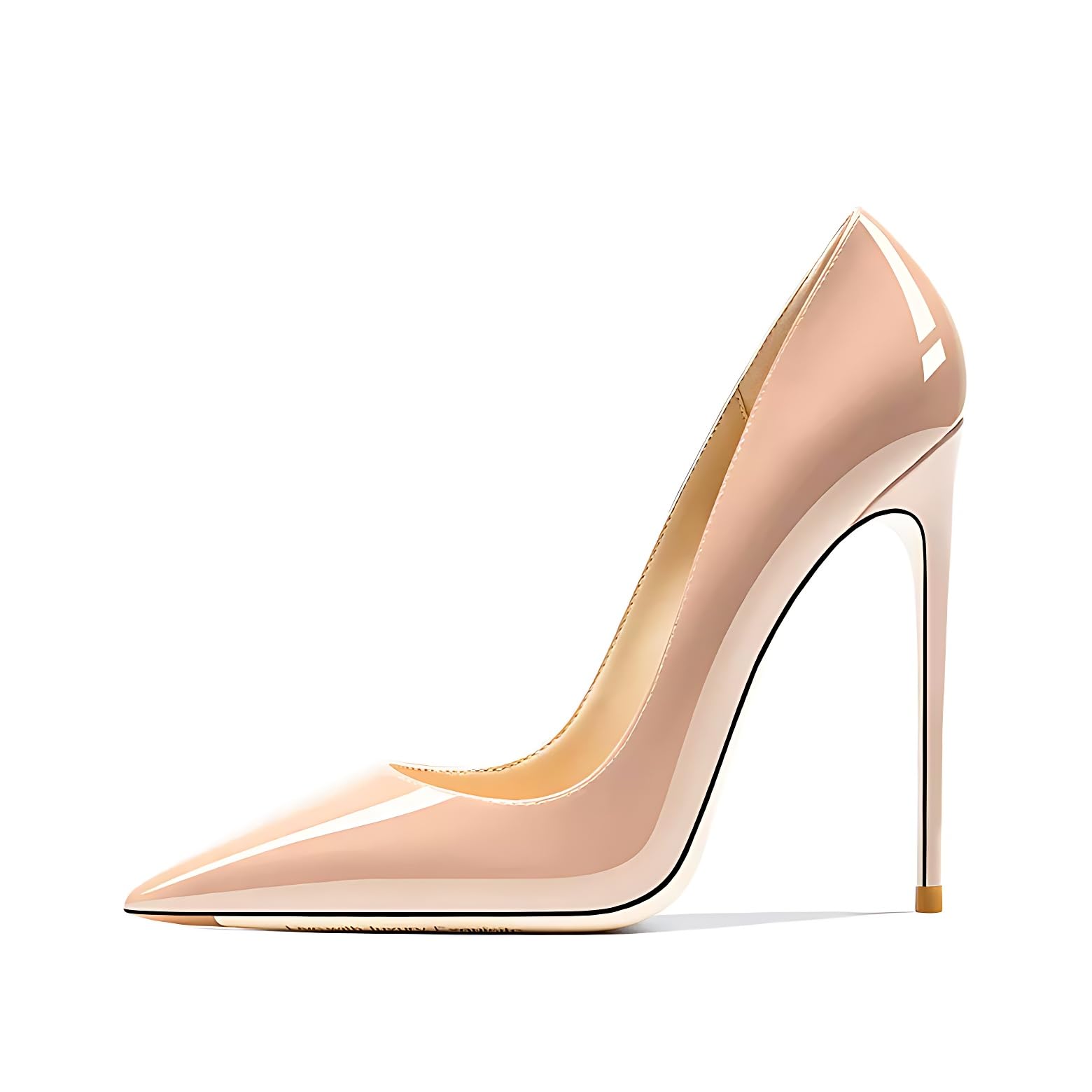 Qunvngutui Women's Pointed Toe Shallow Stiletto Heels 4.7 Inch Pumps Wedding Party Banquet Shoes