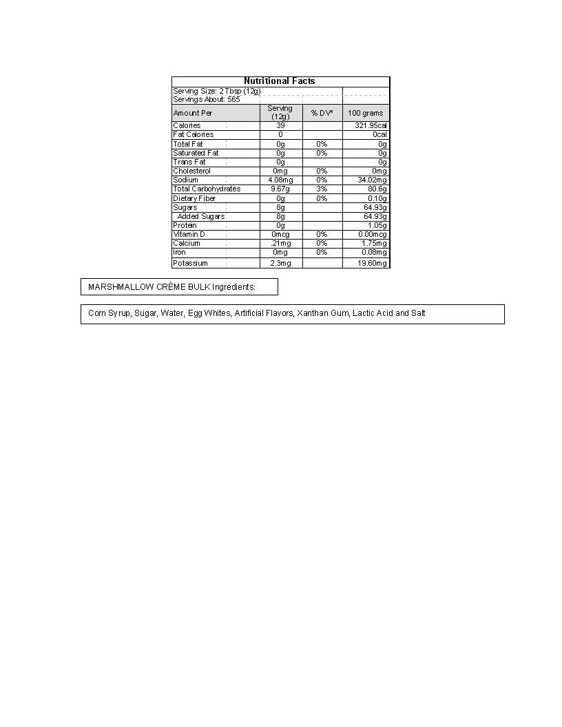 Clown Global Brands Marshmallow Crème Topping | 1/5 Gallon (15lb) Pail | Great as Spread or Filling | Perfect on Icecream Floats | Gluten Free