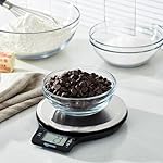 Amazon Basics Digital Kitchen Scale with LCD Display, Batteries Included, Weighs up to 11 pounds, Black and Stainless Steel - Image 4