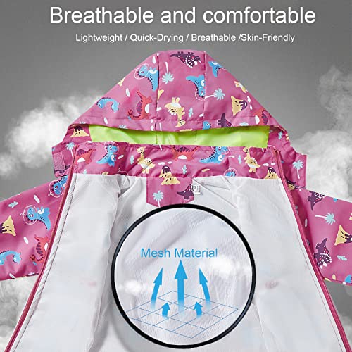 HZXVic Toddler Boys Raincoat Waterproof,Lightweight Kids Rain Poncho Jacket Windbreaker Outwear Coat4