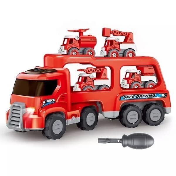 Juego de camión de bomberos con destornillador