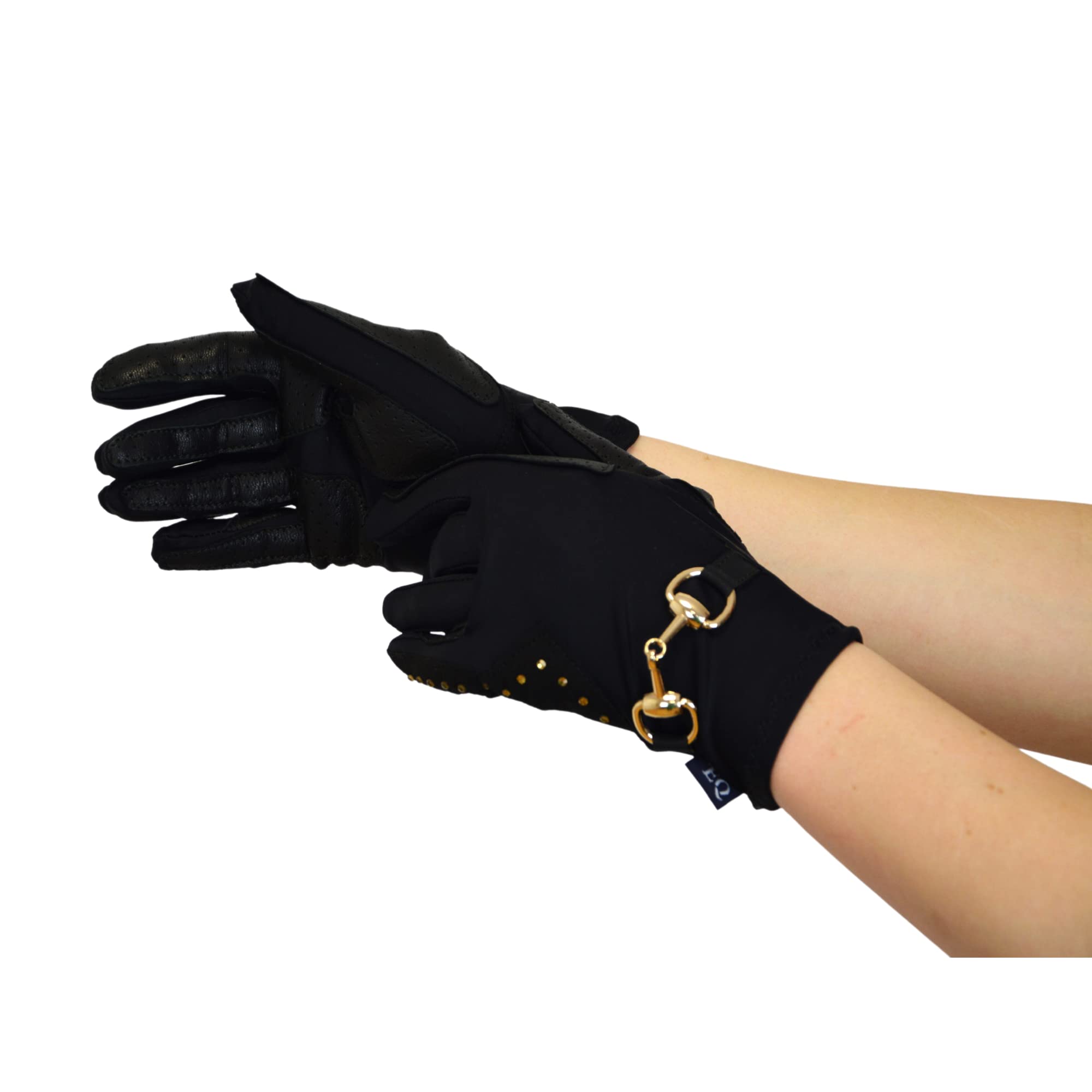 Reithandschuhe Damen Leder Touchscreen – elastische Lycra Handschuhe mit rutschfestem Grip, Ganzjahres-Reithandschuhe - Trangan