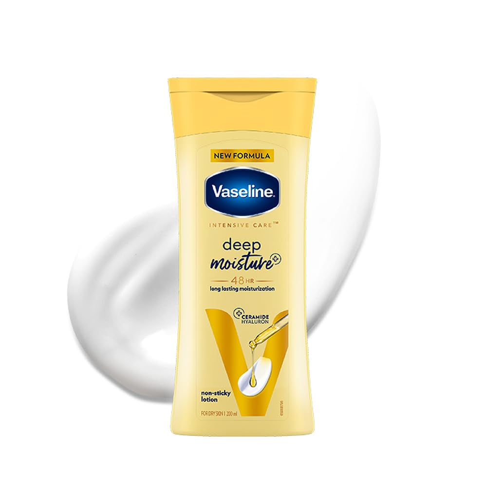 Vaseline Deep Moisture Body Lotion |For Dry Skin|Cushion Soft Skin| With Ceramides Hyaluron Moisture Fillers 200ml