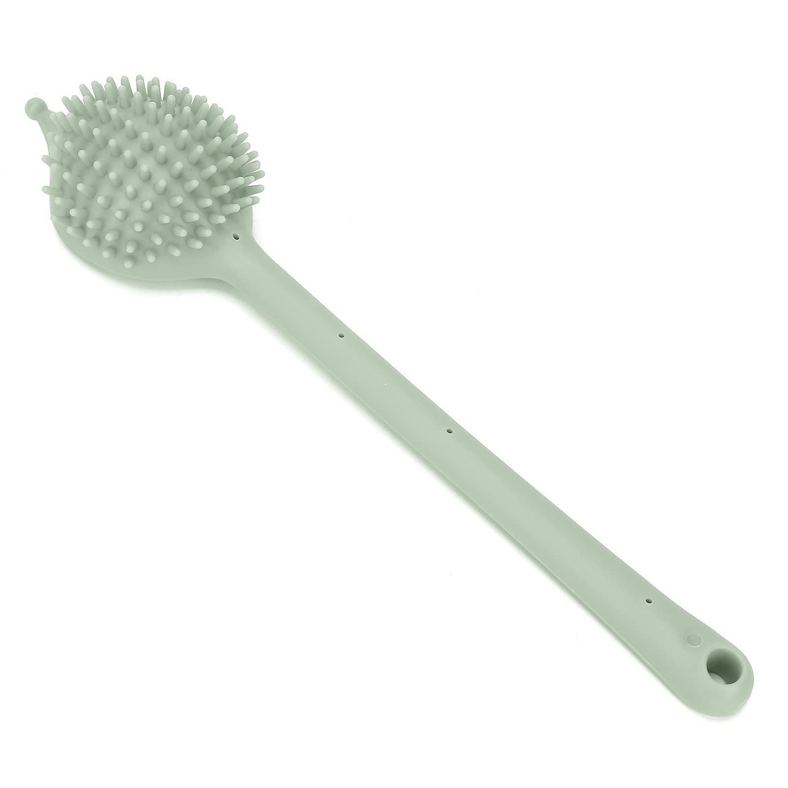 Generic Meridians Pat Massager Ergonomiczne Narzędzie do Masażu Silikonowego do Stymulacji Tkanek Głębokich, Tłuszczu na Ramionach i Mięśni Nóg, 12,2 X 3,1 Cala (Zielony jeż uderza młotkiem)