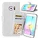 Produktbild nancencen Compatible with Handyhülle Samsung Galaxy S6 Edge / G9250 (5,1 Zoll) Lederhülle Neu Style Acht Farbe Weich PU Flip Case Ledertasche/Schutz Etui, Karten Slot Foto Wallet Hülle