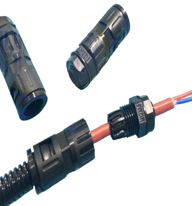 10Pcs environmentally friendly nylon cable bellows connector, fixed hose and locking cable, double fixed cable connector (NPC-AD42.5-M40(24-32))