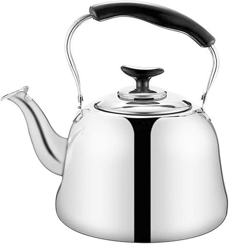 PRETYZOOM Hervidor de agua de gran capacidad con colador de té, estufa de acero inoxidable, hervidor de agua para hervir elaboración de cerveza