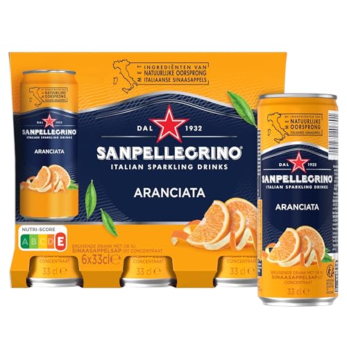 San Pellegrino Refresco Naturali Naranja, 6 Latas de 33cl