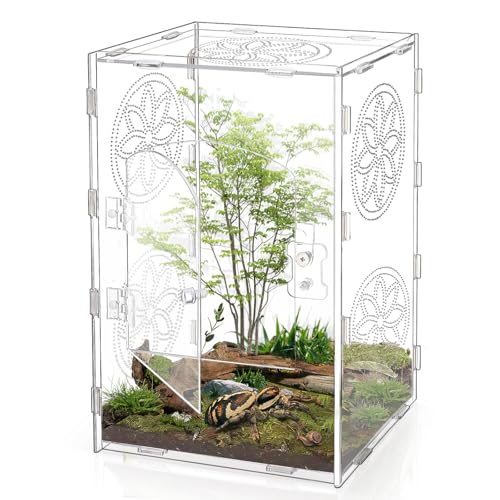 Jumping Spider Enclosure, 11.8x7.8x6 Inch Jumping Spider Enclosure Accessories, Tarantula Enclosure Accessories with Air Holes (11.8x7.8x6 inch)